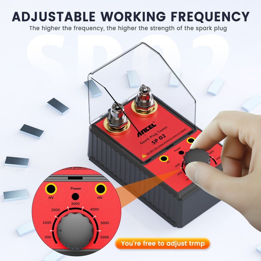Dual Hole 12V Ancel Spark Plug Tester Ignition Plug Analyzer Diagnostic Detector
