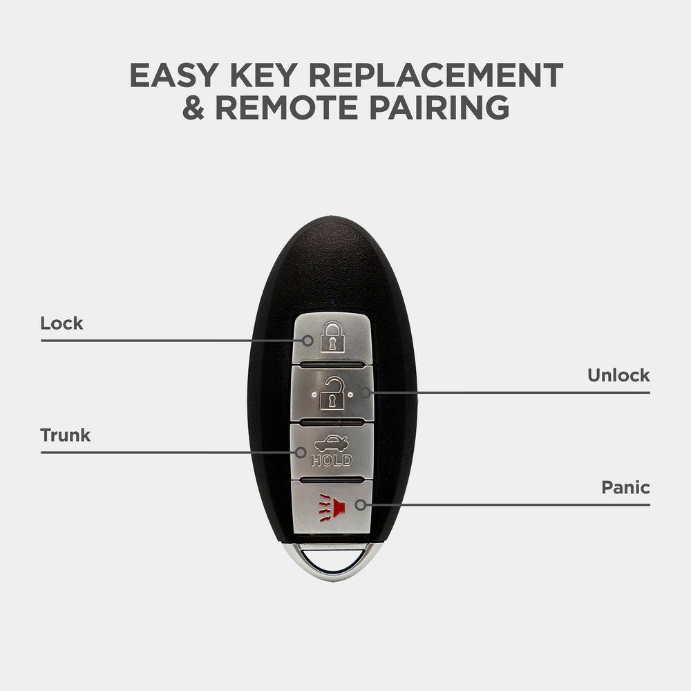 Nissan 4-Button Smart Key Remote Replacement - Easy DIY Kit with Trunk Release a
