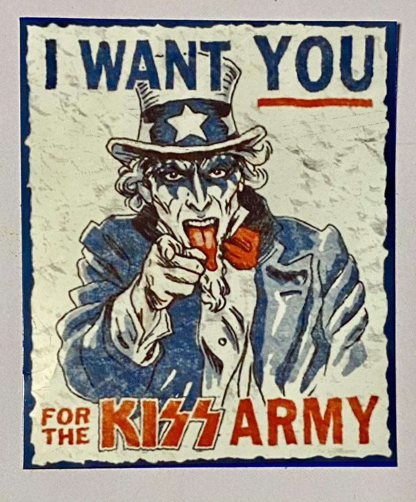 KISS ARMY STICKER 4” x 3”