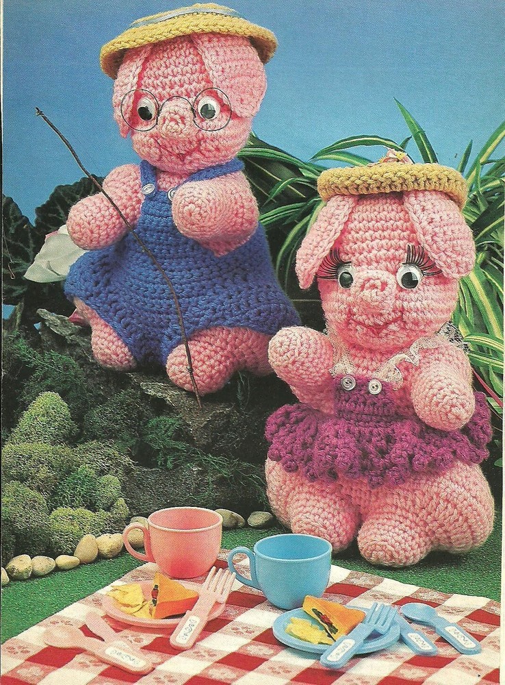 Picnic Piggies Toy crochet pattern instructions