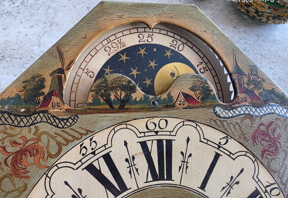 Warmink Clock Dial, Movement Wall Clock And Chains Moon Phase