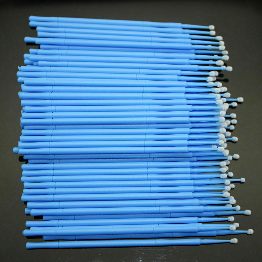100×Dental Microbrush Disposable Bendable Applicators Tips Micro Brush Cleaning