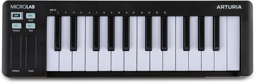 Arturia Microlab Mk3 25-Key USB MIDI Controller - Black