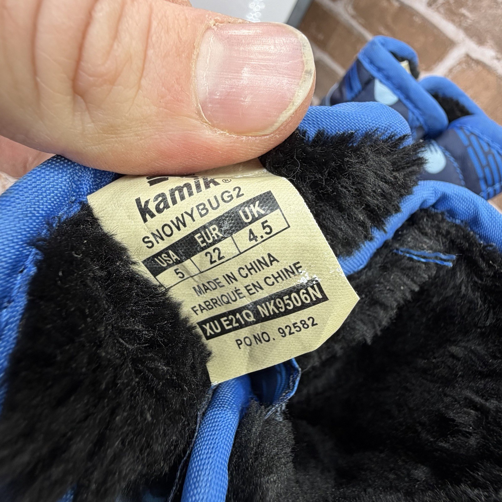 Kamik Snowybug 2 Winter Fleece Lined Snow Boots Blue Navy Toddler Boys Size 5