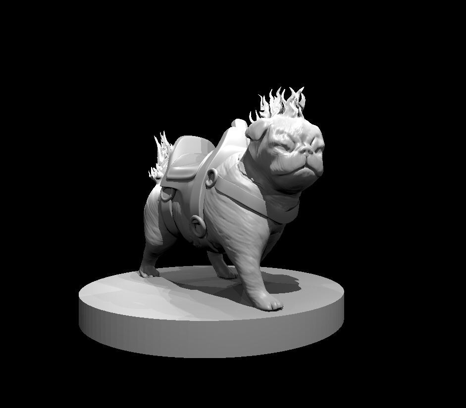 Hell Pug Mount Monster Manual 28mm Scale DND D&D Tabletop Mini