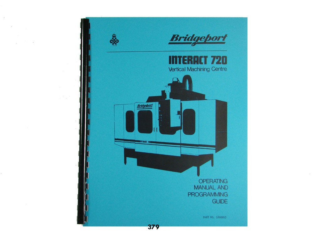 Bridgeport Interact 720 Operating Manual & Programming Guide  *379