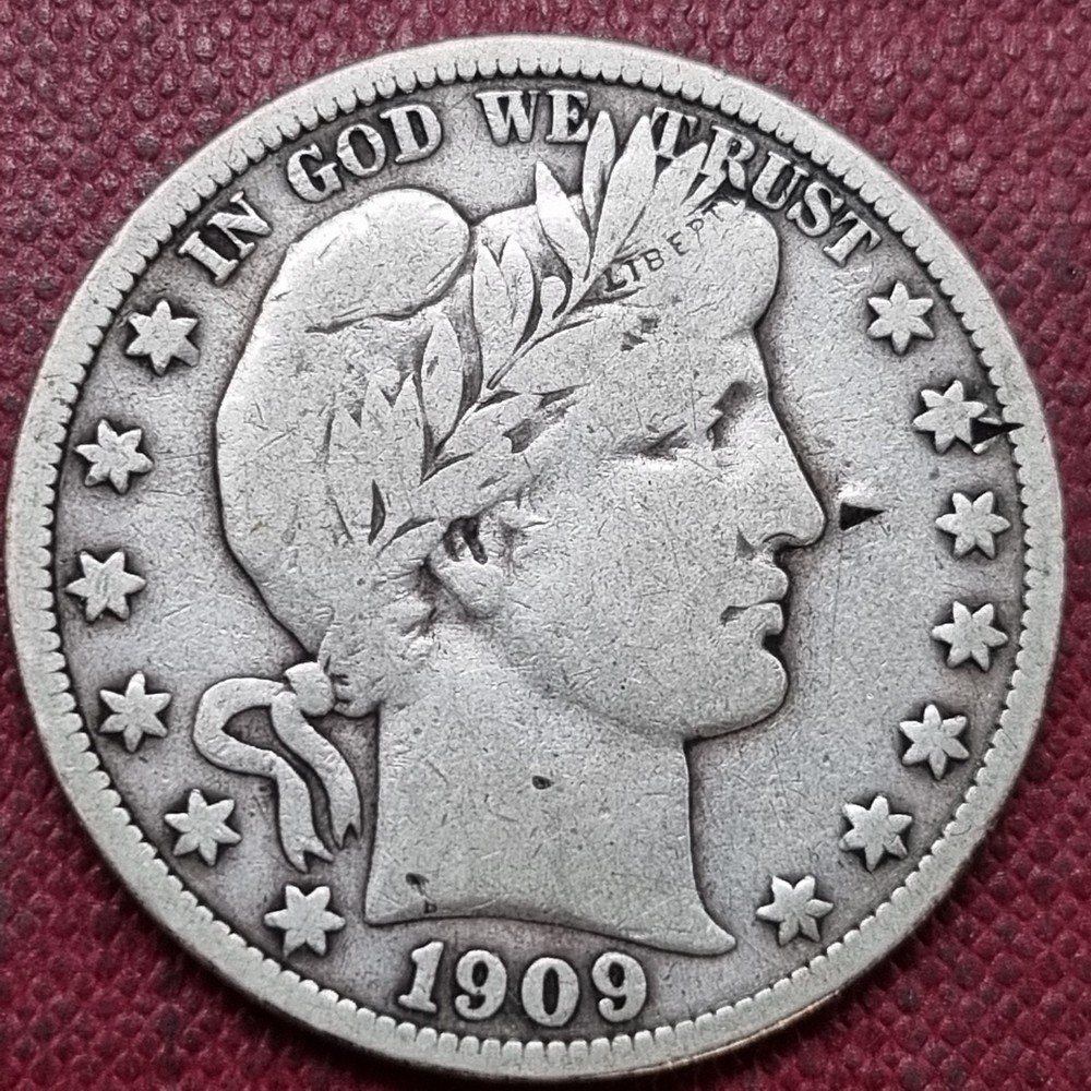 1909 S Barber Half Dollar 50c Better Grade #99635