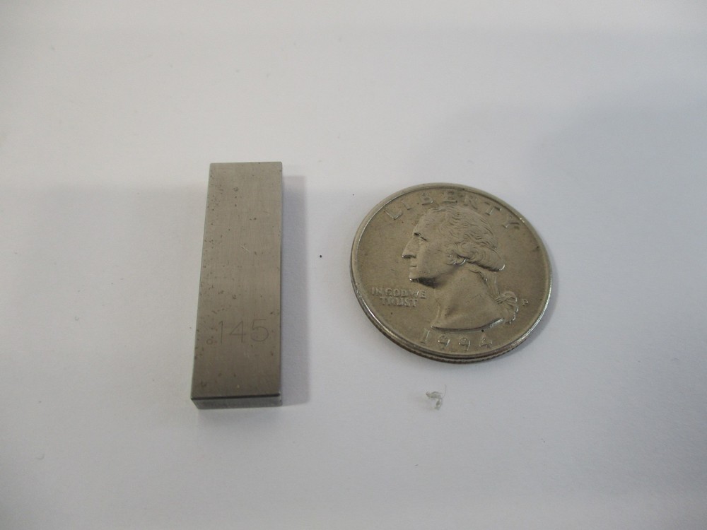 .145" Thick Rectangular Gage Block Gauge Block 1-1/8" Long in EC