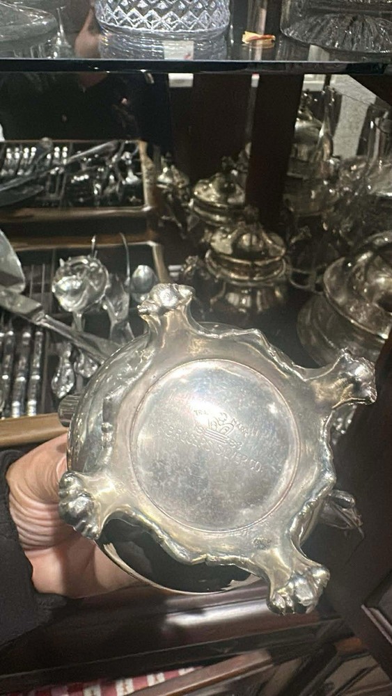 F. B. Rodger’s Silver Played Tea, Sugar, And Creamer Set