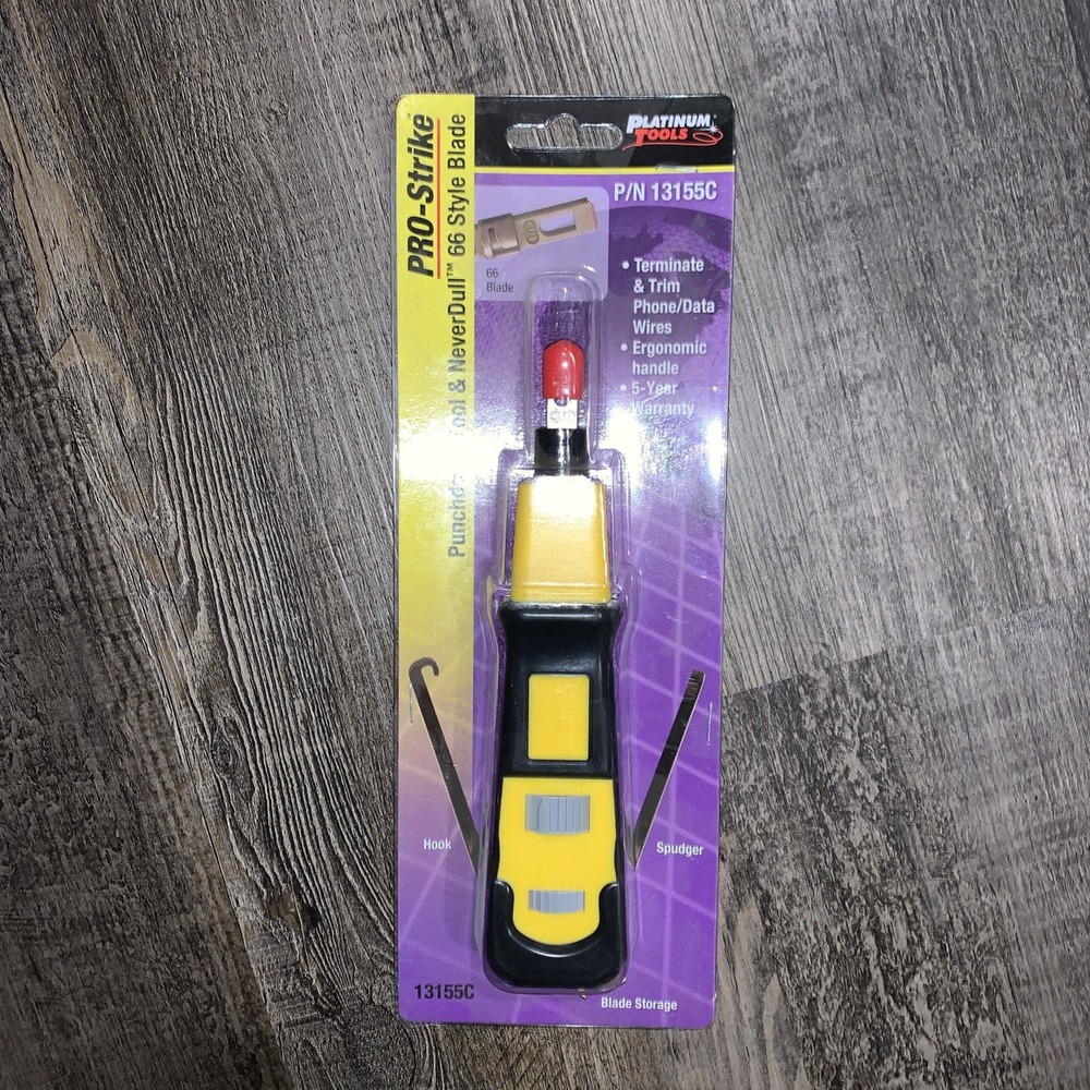 Platinum Tools 13155C PRO-Strike Punchdown Tool 66 Blade Cat5e/Cat6 Impact