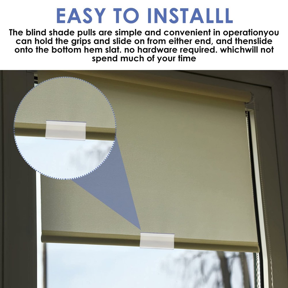 2 Pieces Roller Shade Pulls Window Shade Pulls Window Blinds Cordless Roller