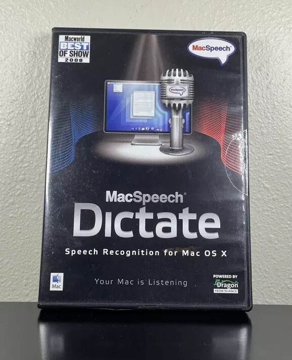 MacSpeech Dictate (Mac) Dragon Apple Intel Processor Speech Dictation OS X