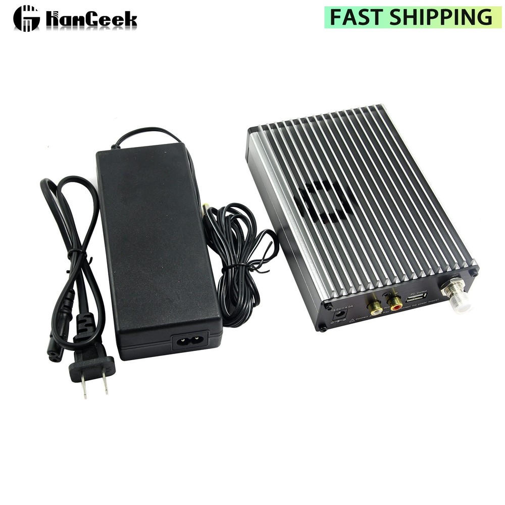 CZE-15B Stereo FM Transmitter PC Control Wireless Broadcast Radio+ Power Adapter