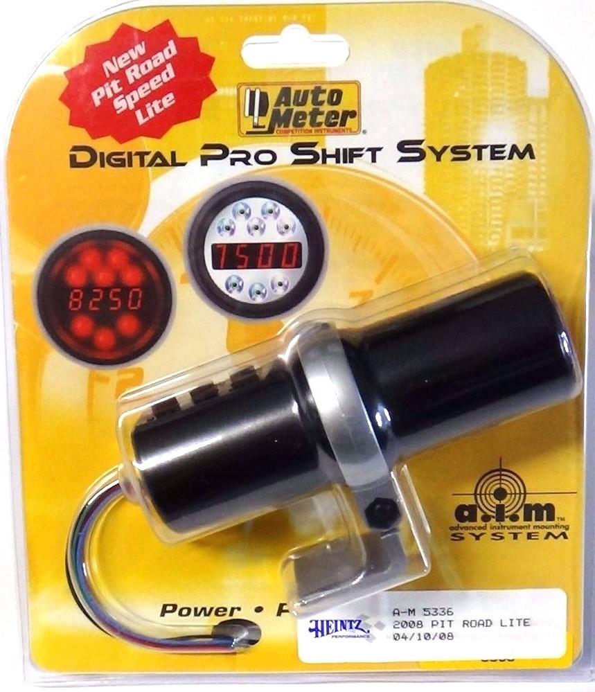 Autometer 5336 Pit Road Speed Indicator Light, Pedestal, Black