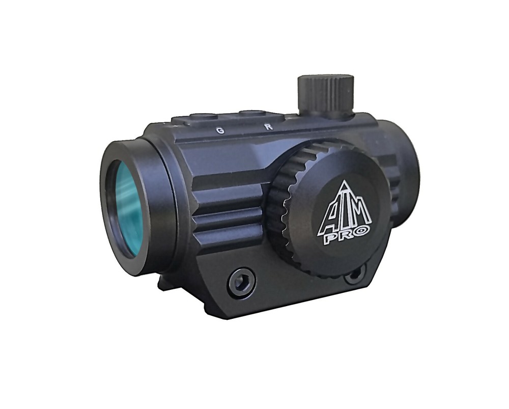 Aimpro Tactical Micro Dot Red Green Dot Reflex Sight with Riser and Angle Mount