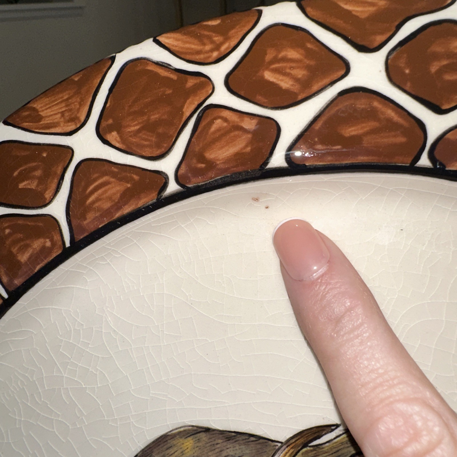 Penzo Zimbabwe Hand Painted 12.25 In Plate Buffalo Signed 2008