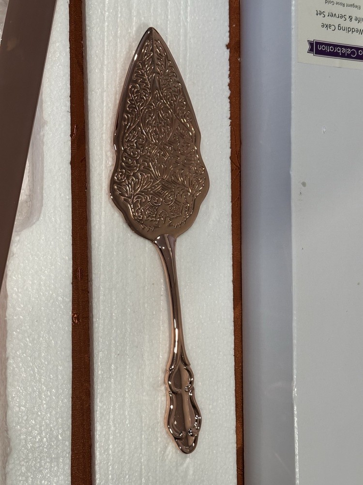 Rose Gold Wedding Cake Serving Set