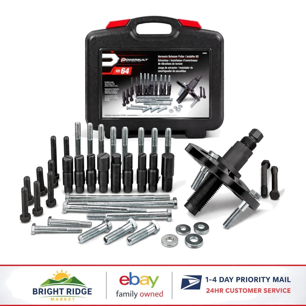 Automotive Tool Kit for Efficient Harmonic Balancer Removal and Installation