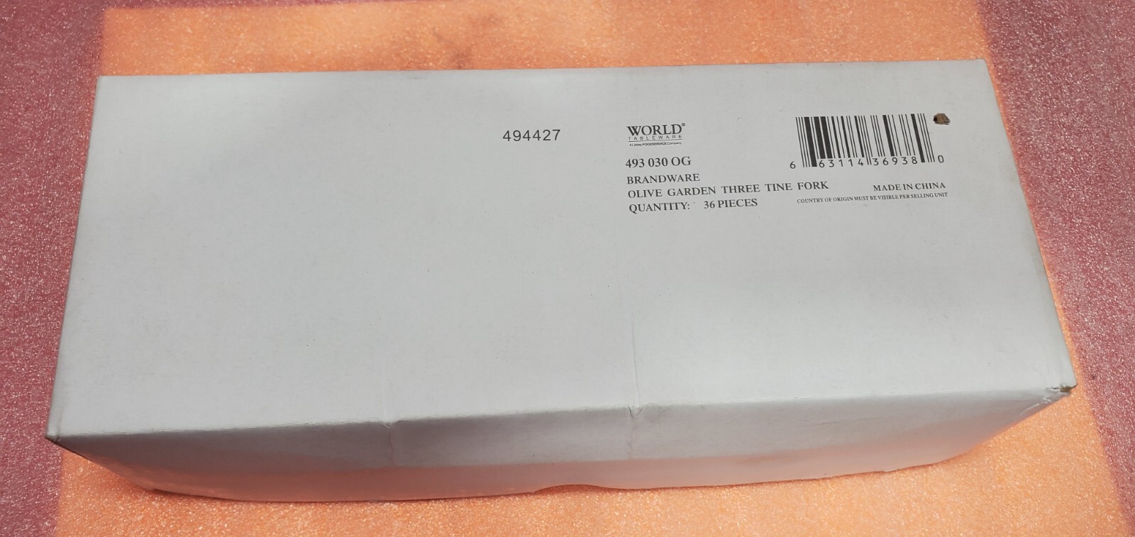 36-World Tableware Brandware Stainless Steel 3 Tine Forks-7 1/2"-Olive Garden