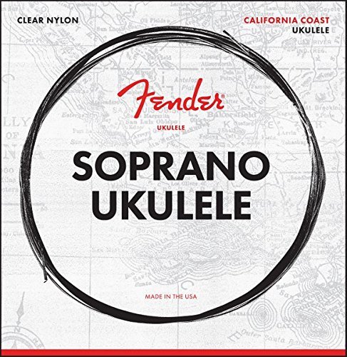Fender 90S California Coast Clear Nylon 4-String Soprano Ukulele Strings