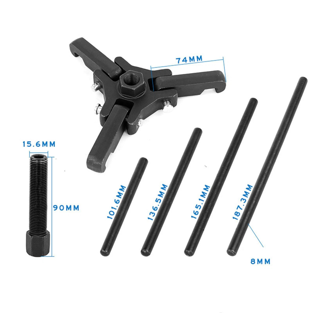 Harmonic Balancer Puller Kit, Adjustable 3-Jaw Puller for Removing Harmonic Damp