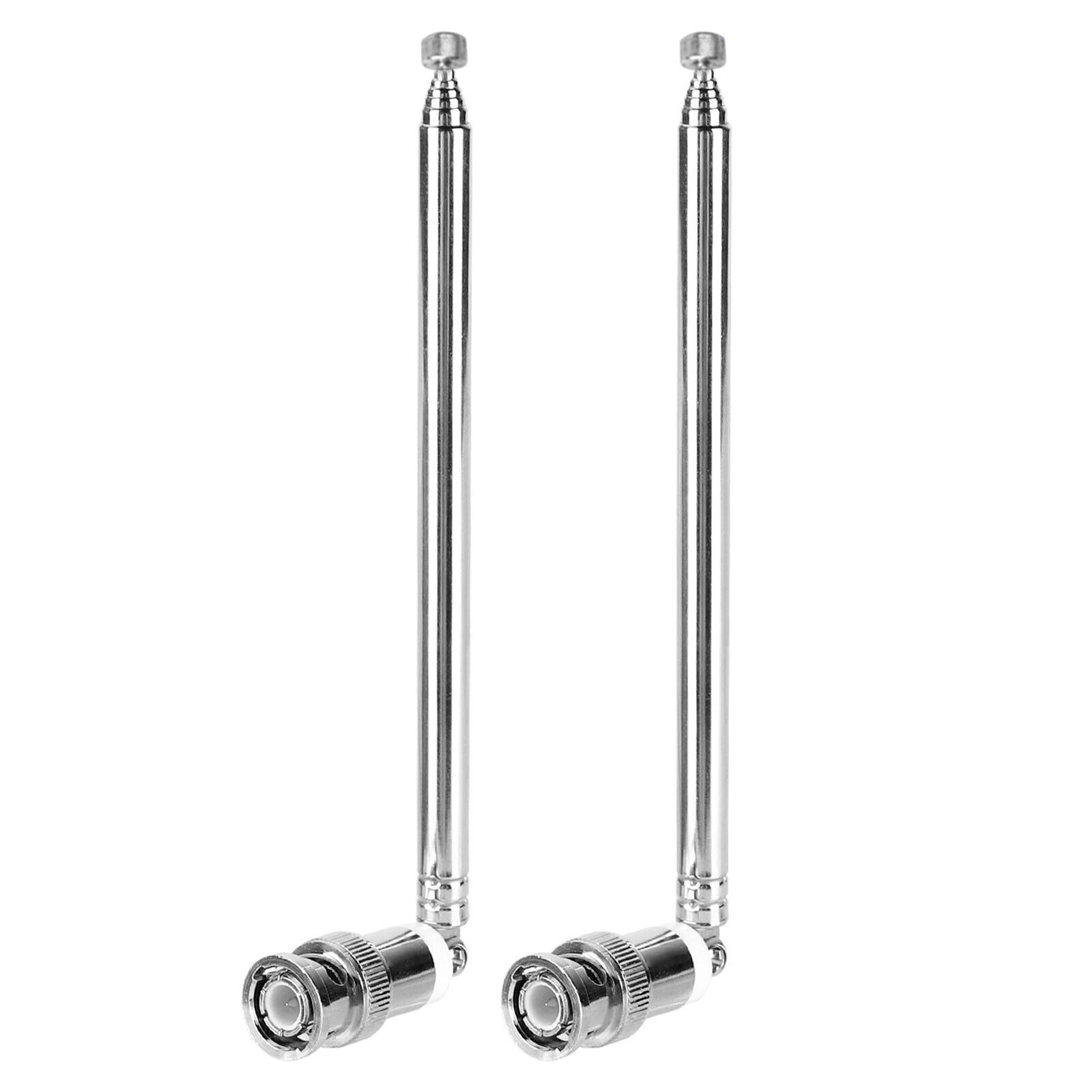 2Pcs/Set VHF/UHF/AM/FM BNC Connector Radio Telescopic Antenna Replacement