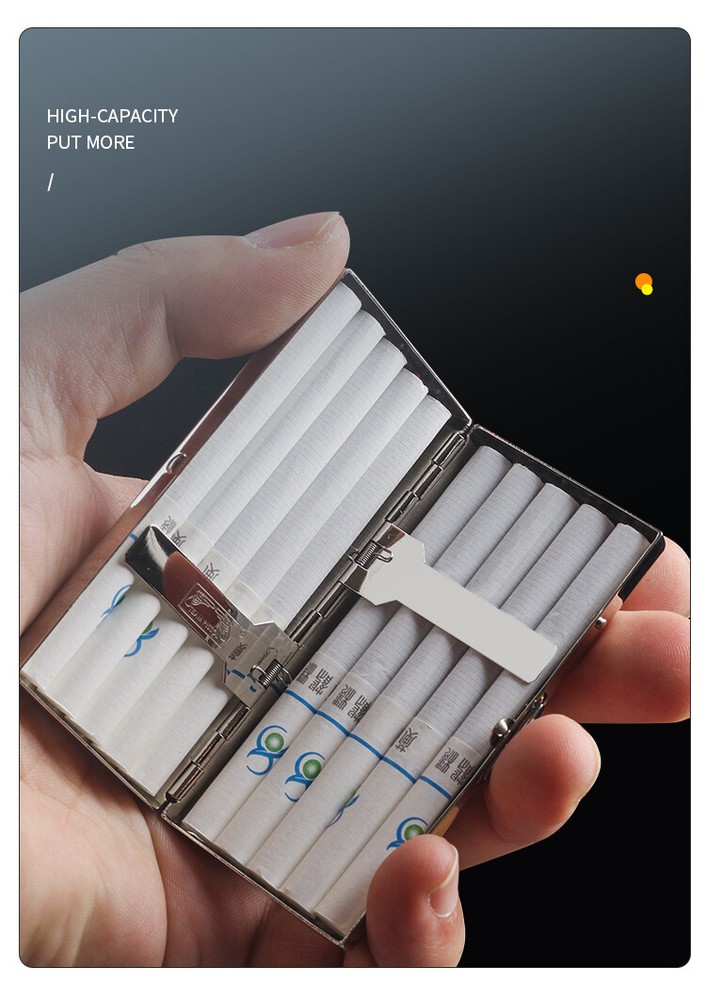 Vintage Wave Pattern Copper Cigarette Case: 10pcs, Moisture Resistant & Portable