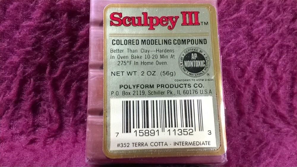 SCULPEY III COLORED MODELING COMPOUND #352 TERRA COTTA INTERMEDIATE 2 OZ.