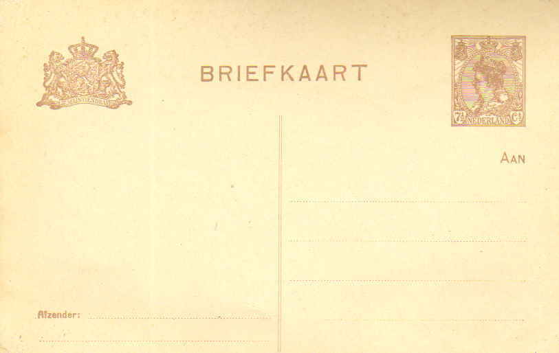 Netherlands Higgins & Gage 71 Unused.