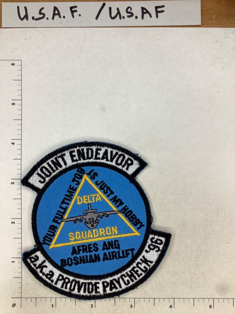 USAF  JOINT ENDEAVOUR A.K.A. PROVIDE PAYCHECK SQUADRON PATCH