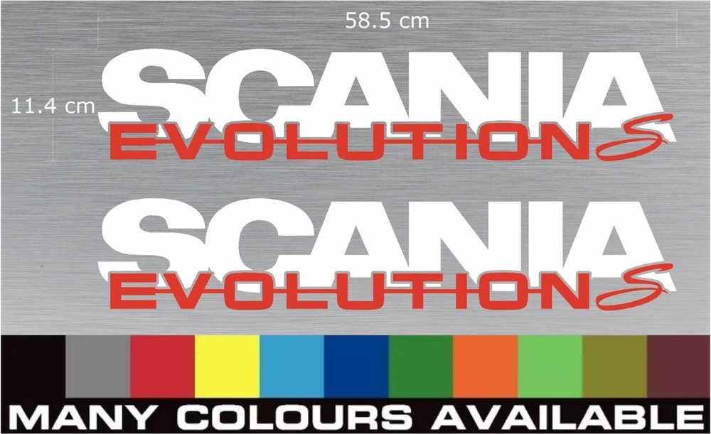 Next Generation 'EVOLUTION S'  Window Decals / stickers - suitable for Scania
