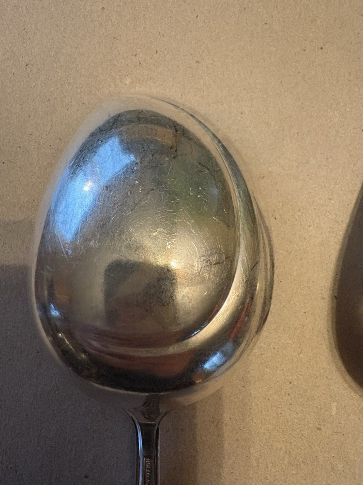 Silverware Holmes & Edwards Deepsilver Serving Spoon And Meat Fork Silverplate