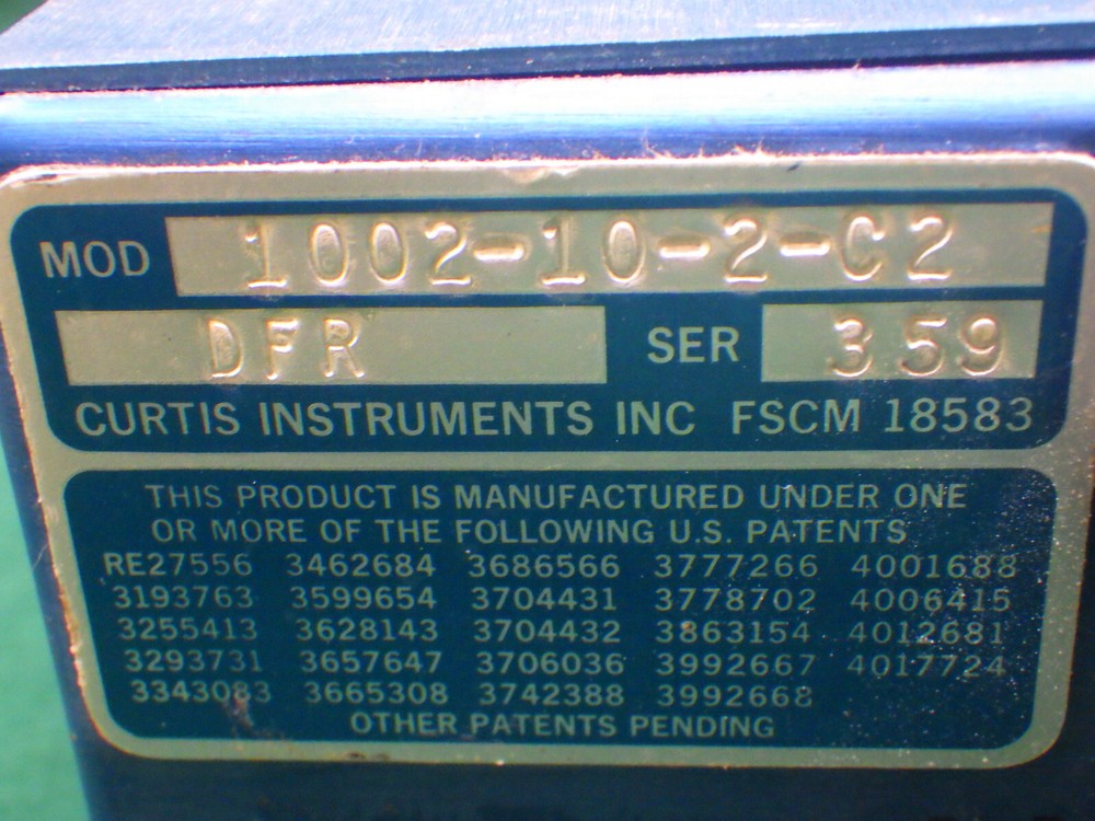 Curtis 1002 Integrator Circuit controller 1002-10-2-C2 vintage electronics