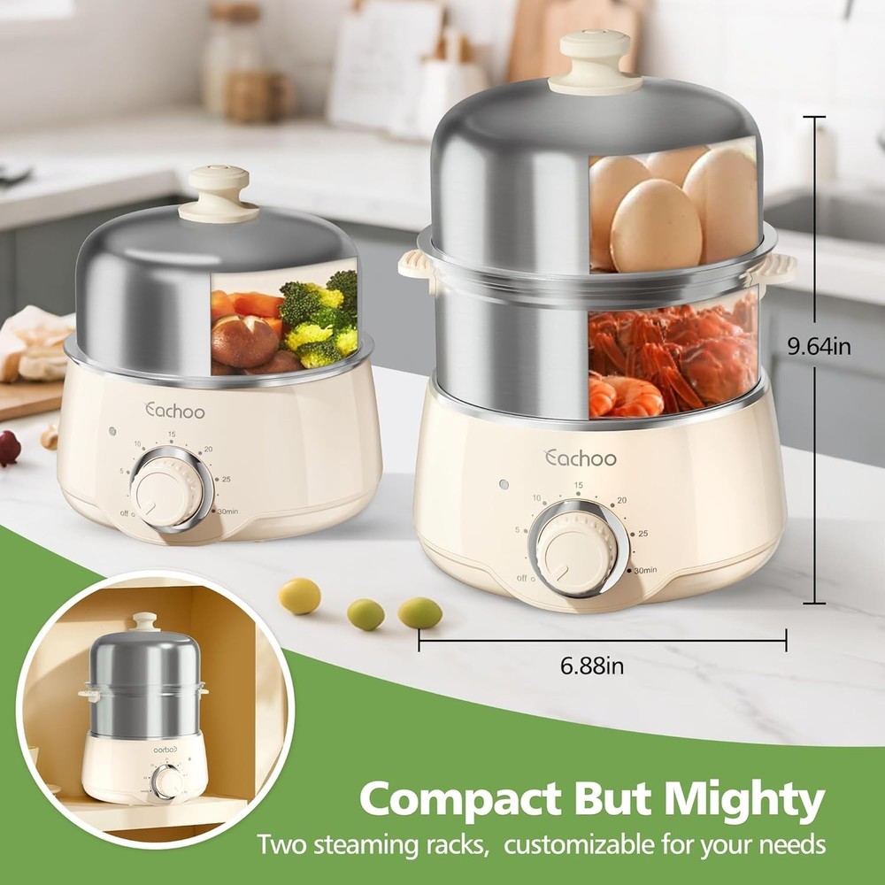 Efficient 14-Egg Cooker with Rapid Heating & Dishwasher Safe - Kitchen Essential