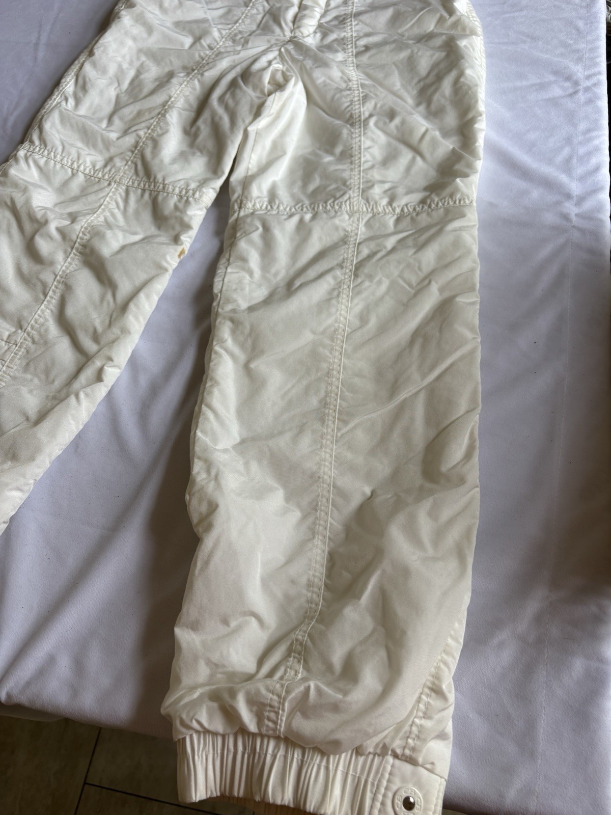 CB Sports Womens Ski Snow Pants Size 8 White Insulated Winter