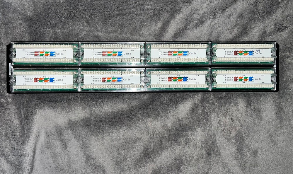 Black Box JPM906A-R5 48 Port Cat5e Feed Through Patch Panel,