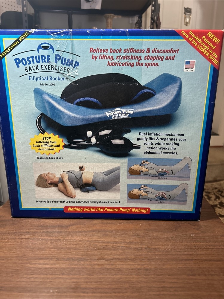 Posture Pump Model 2000 Back Exerciser Pump Elliptical Back Rocker