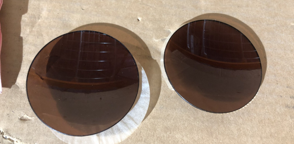 Sunglasses Lenses UV400 Plano Base Ultraviolet Protected Solid Brown