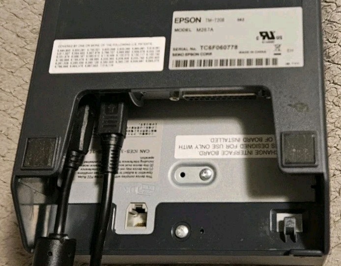 Epson TM-T201 POS Thermal Receipt Printer Tested Working