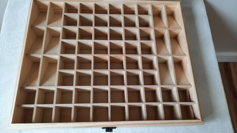 Terramore Essential Oils Wood Box *EMPTY* 68 Slots