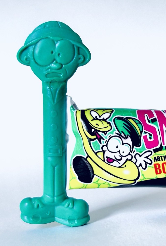 Vintage 1995 Amurol SNAKE BITE Tube Bubble Gum 8” Candy Container GREEN PYTHON