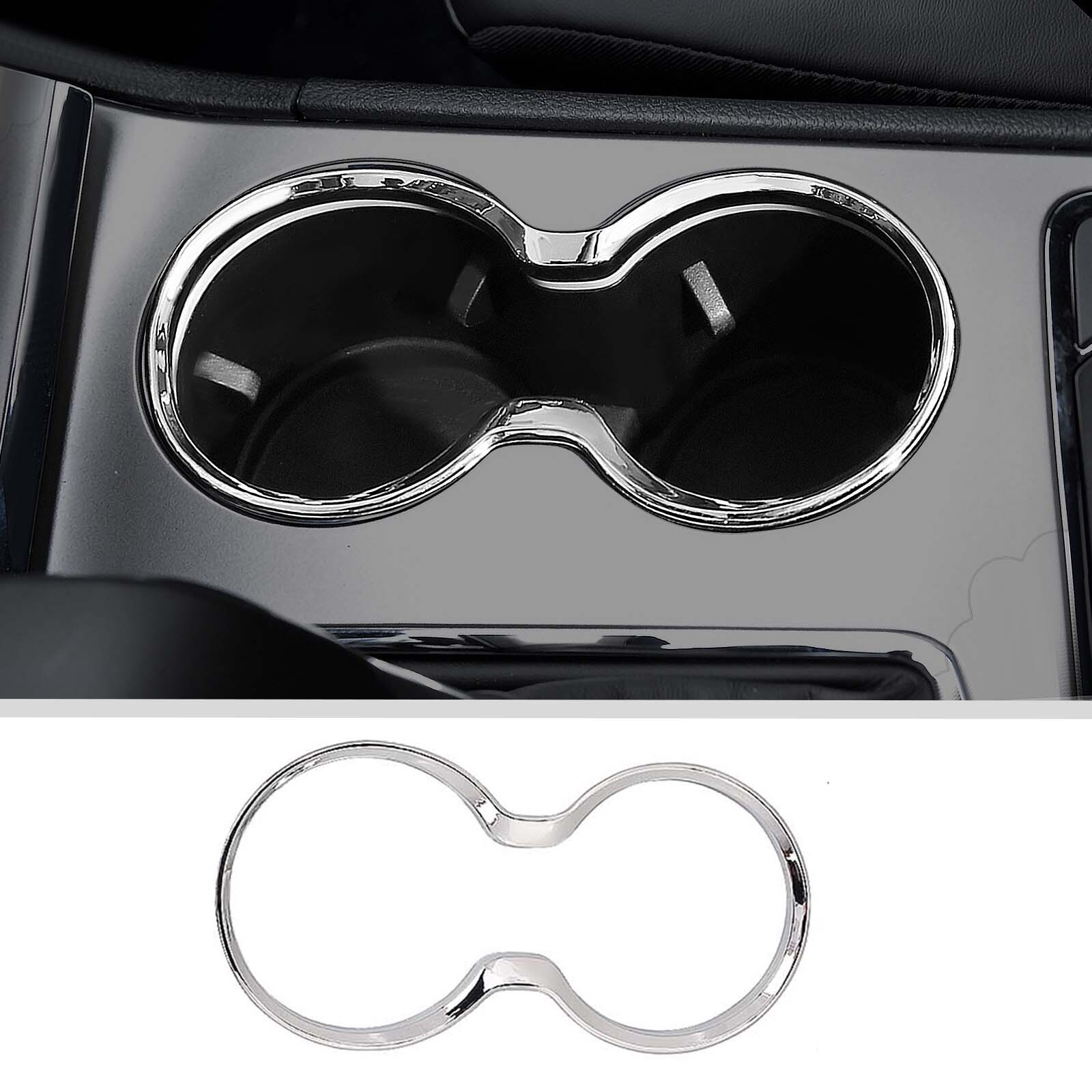Fit for Jeep Grand Cherokee 2011-2021 Front Cup Holder Frame Cover Trim (Chrome)