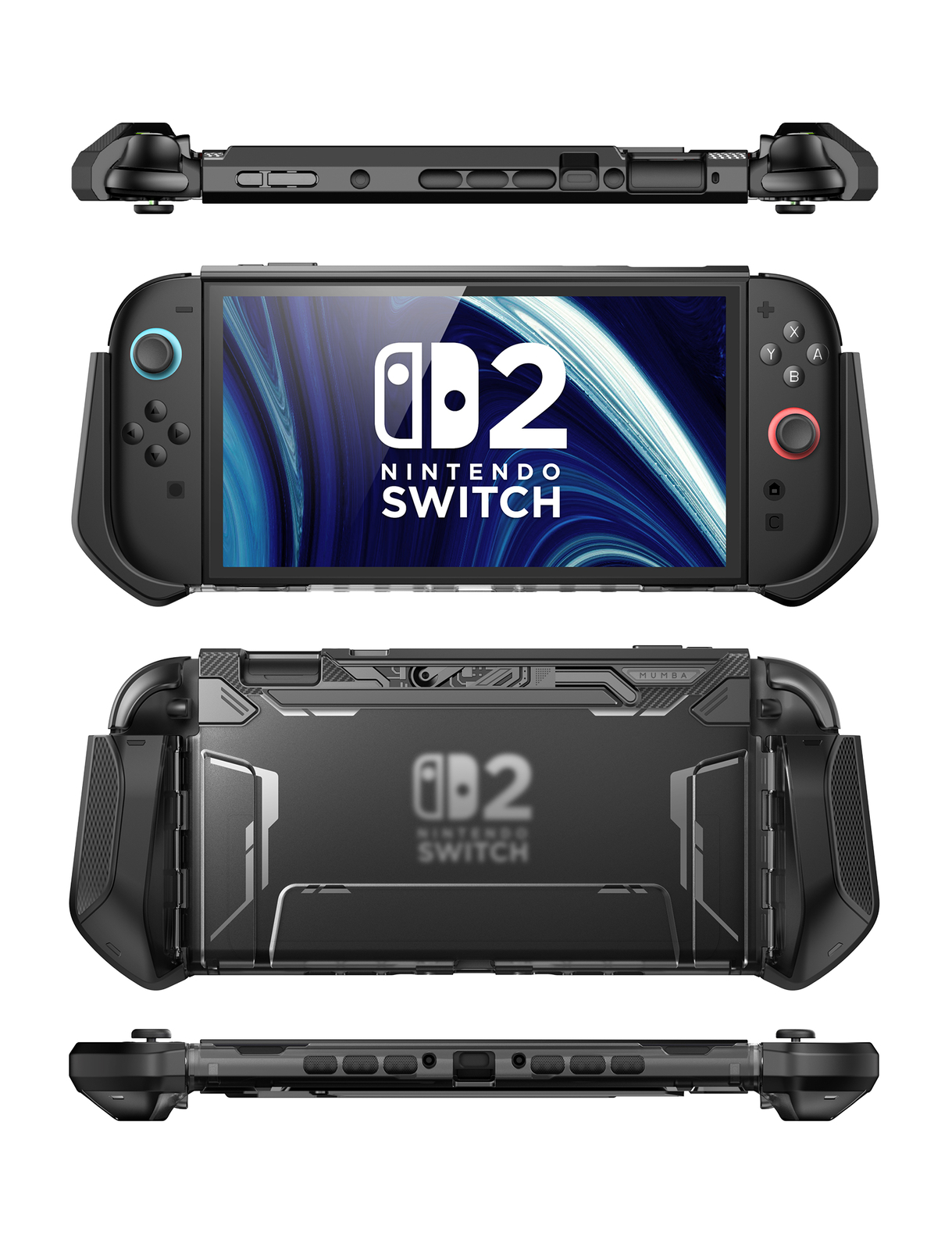 Mumba Dockable Case For Nintendo Switch 2 2025 Console Joy-Con TPU Grip Cover