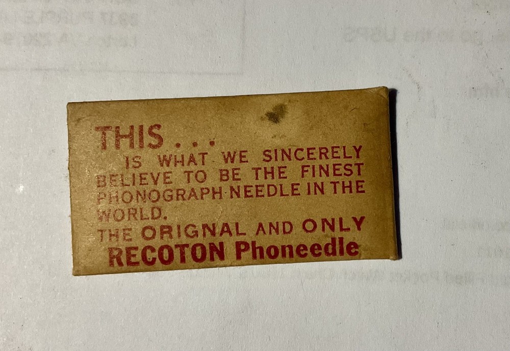 RECOTON PHONEEDLE PHONOGRAPH NEEDLES