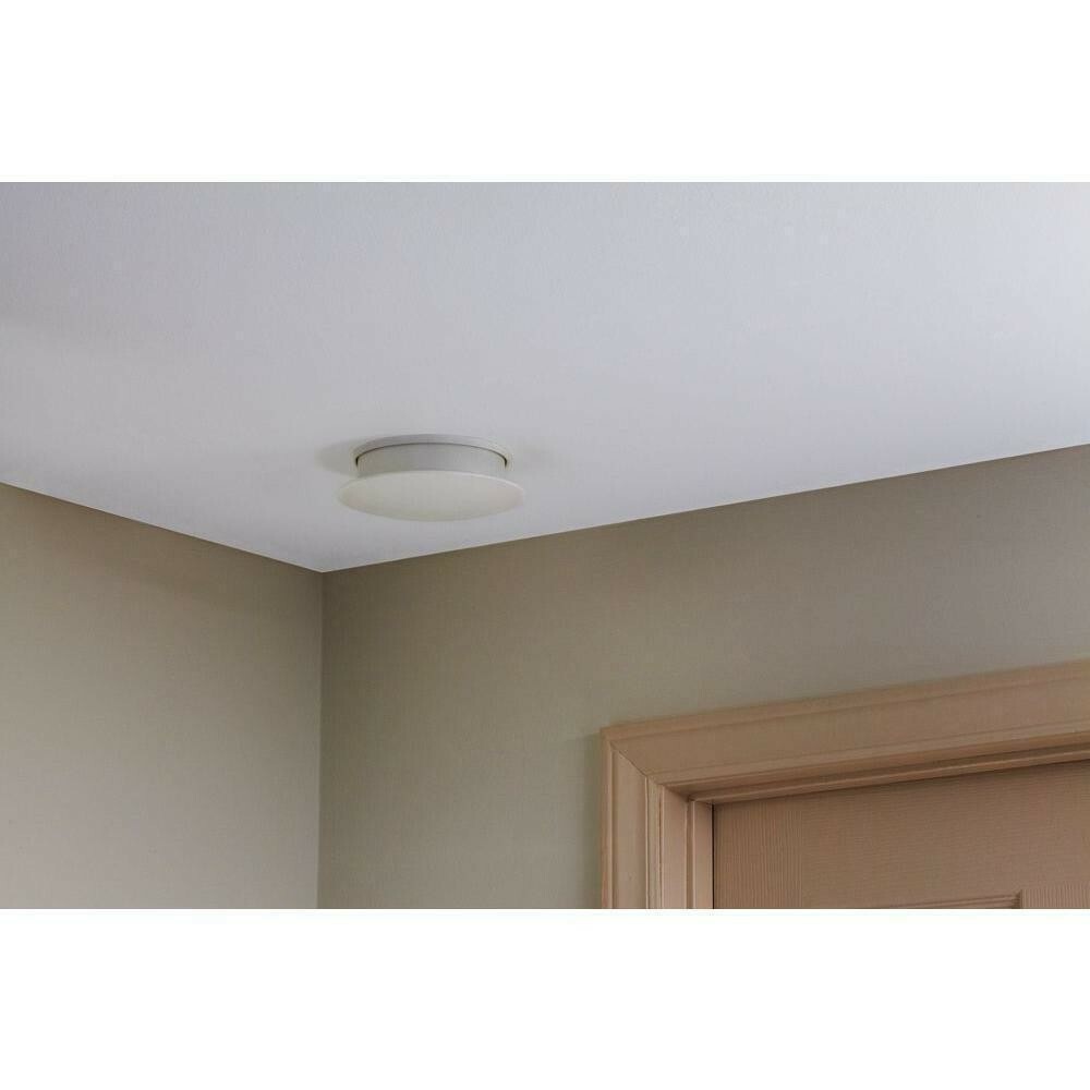 HamptonBay White Circle Wireless Ceiling Mount Doorbell
