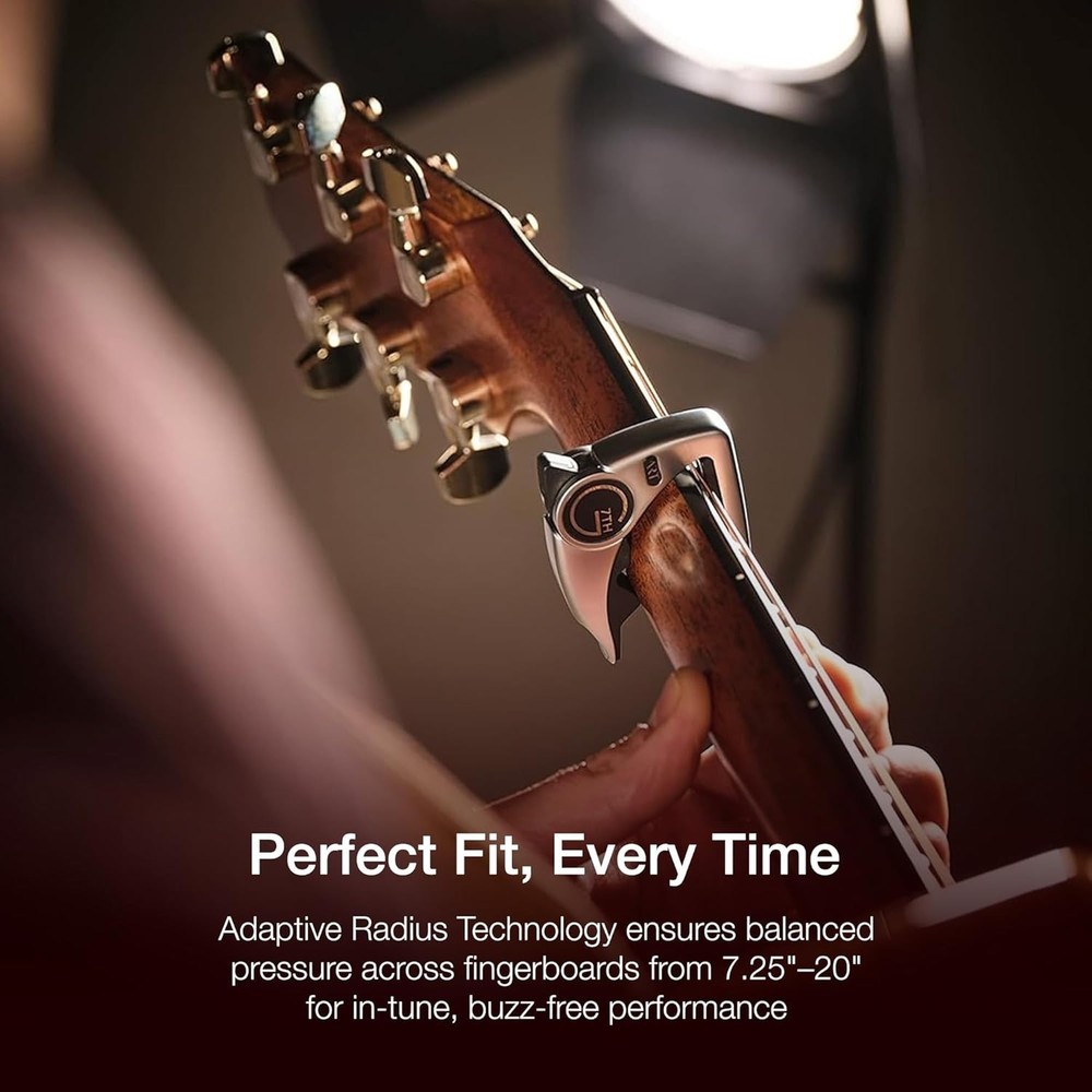 Guitar Capo - Steel String Silver - Adaptive Radius Tech