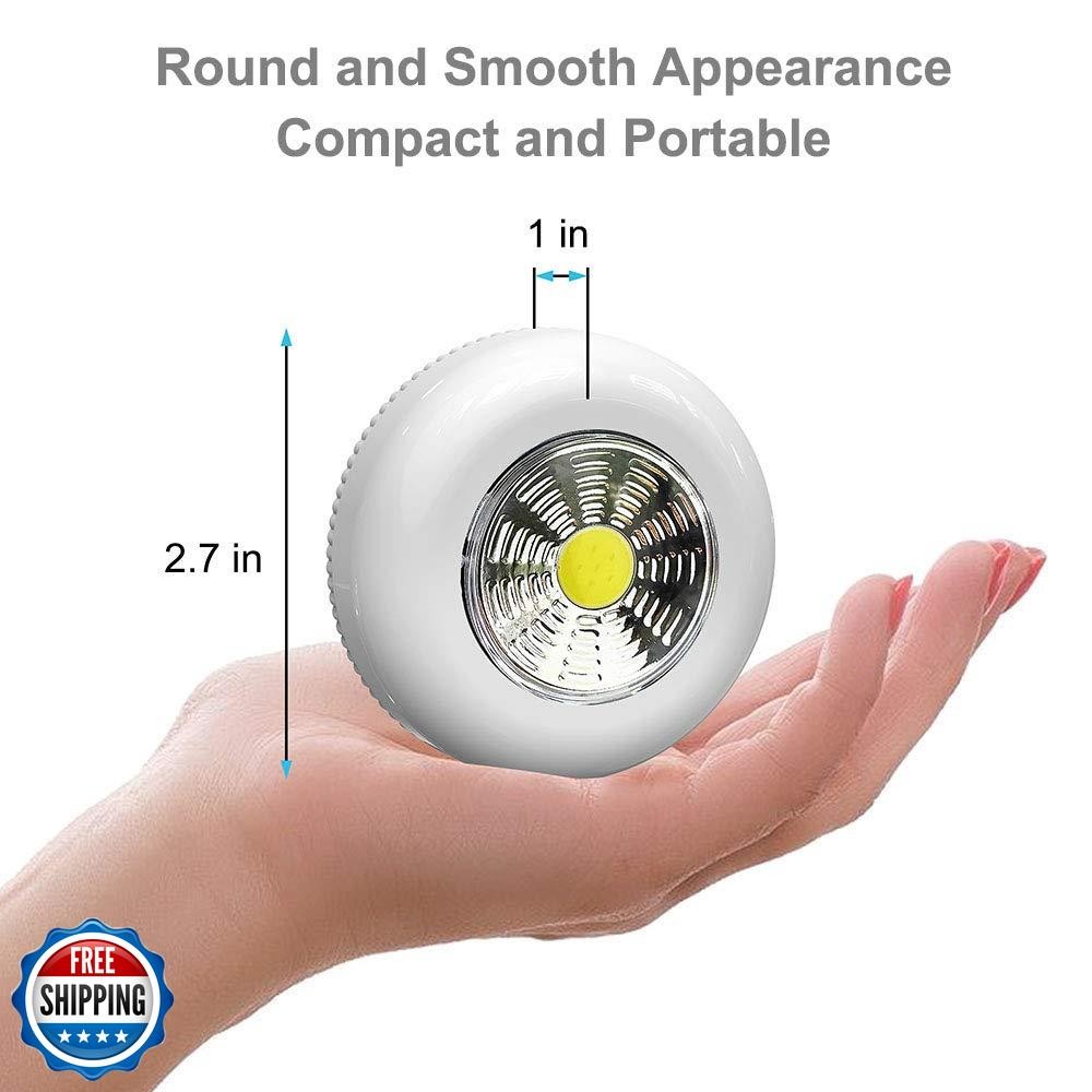 Tap Light 6 Pack Portable LED Puck Touch Night Lights - Battery O