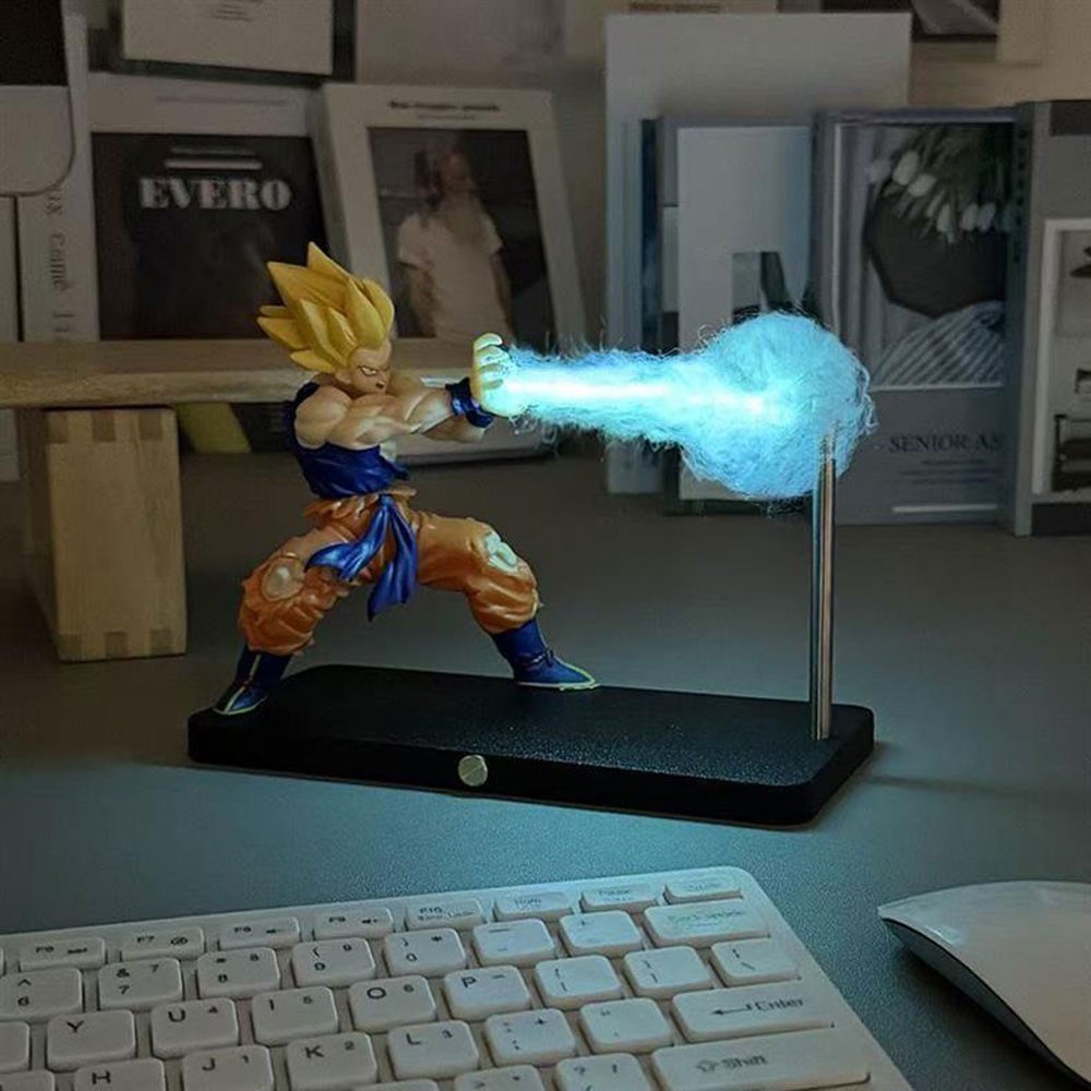 Dragon Ball Z Goku Kamehameha Magnetic Touchs Night Light - Levitating Desk Lamp