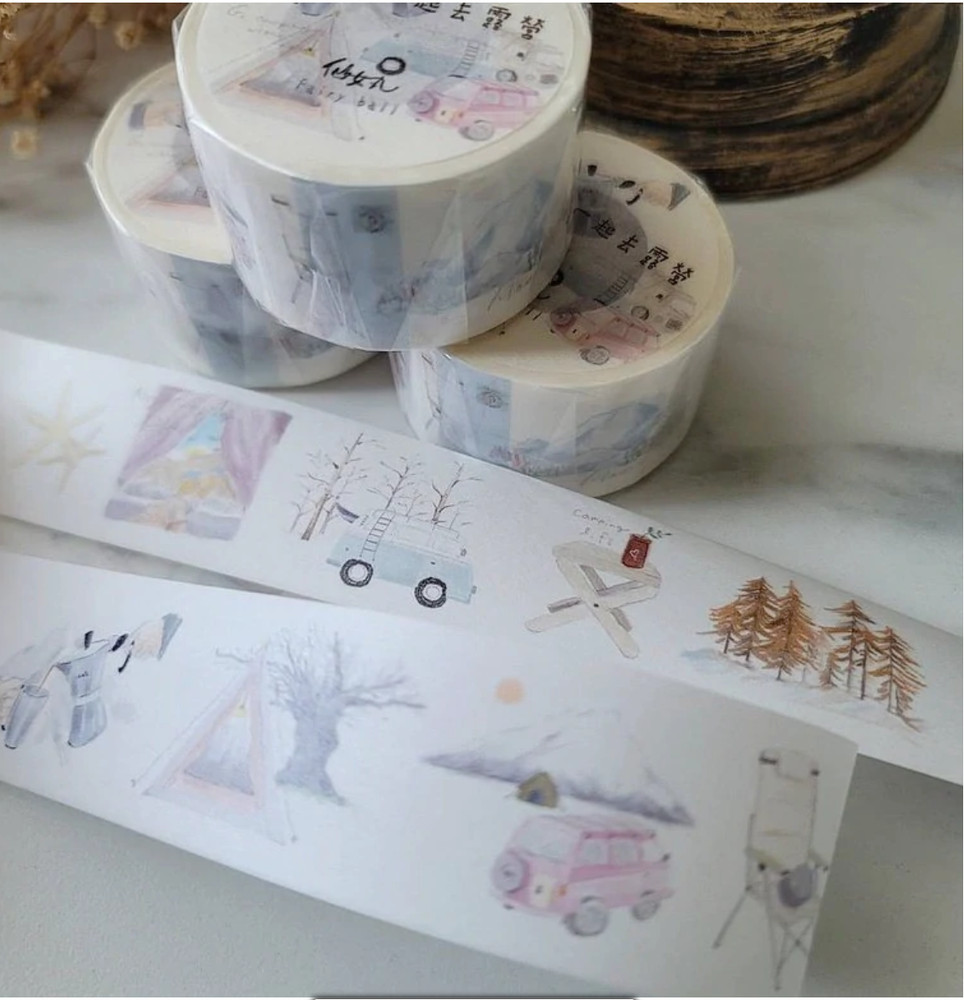 Fairy Maru Let's go Camping Washi Tape SAMPLE LOOP