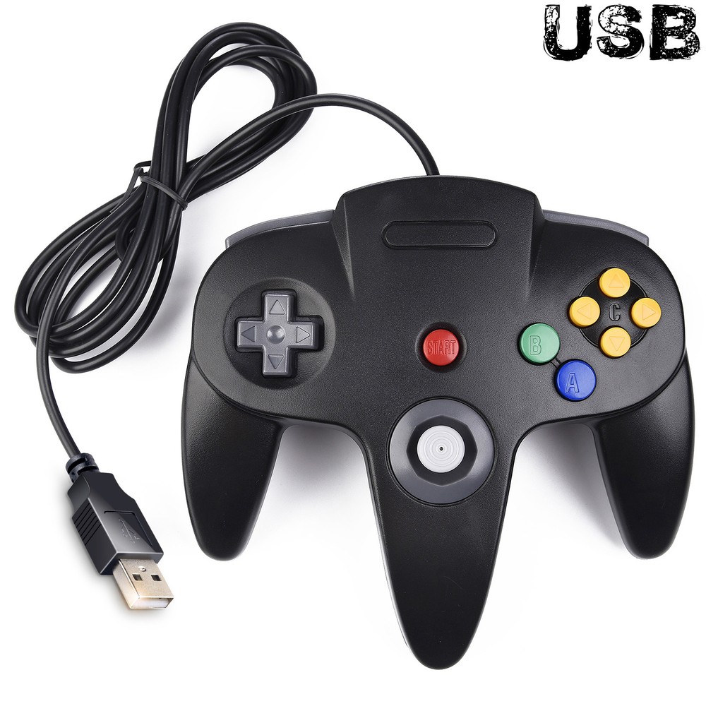 2Pack N64 Controller USB Gamepad Joystick For Nintendo 64 PC MAC Raspberry Pi 3